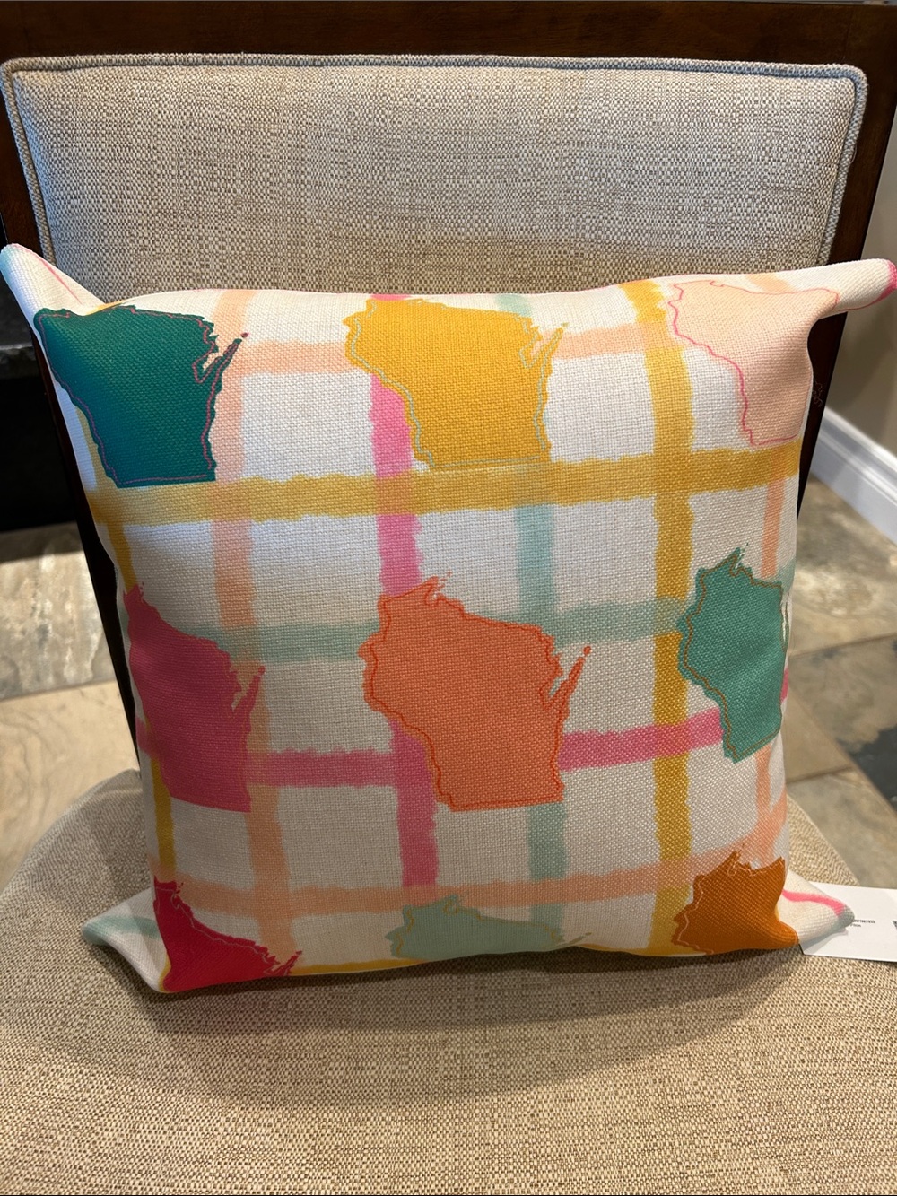 Decorative Plaid Throw Pillow - WI